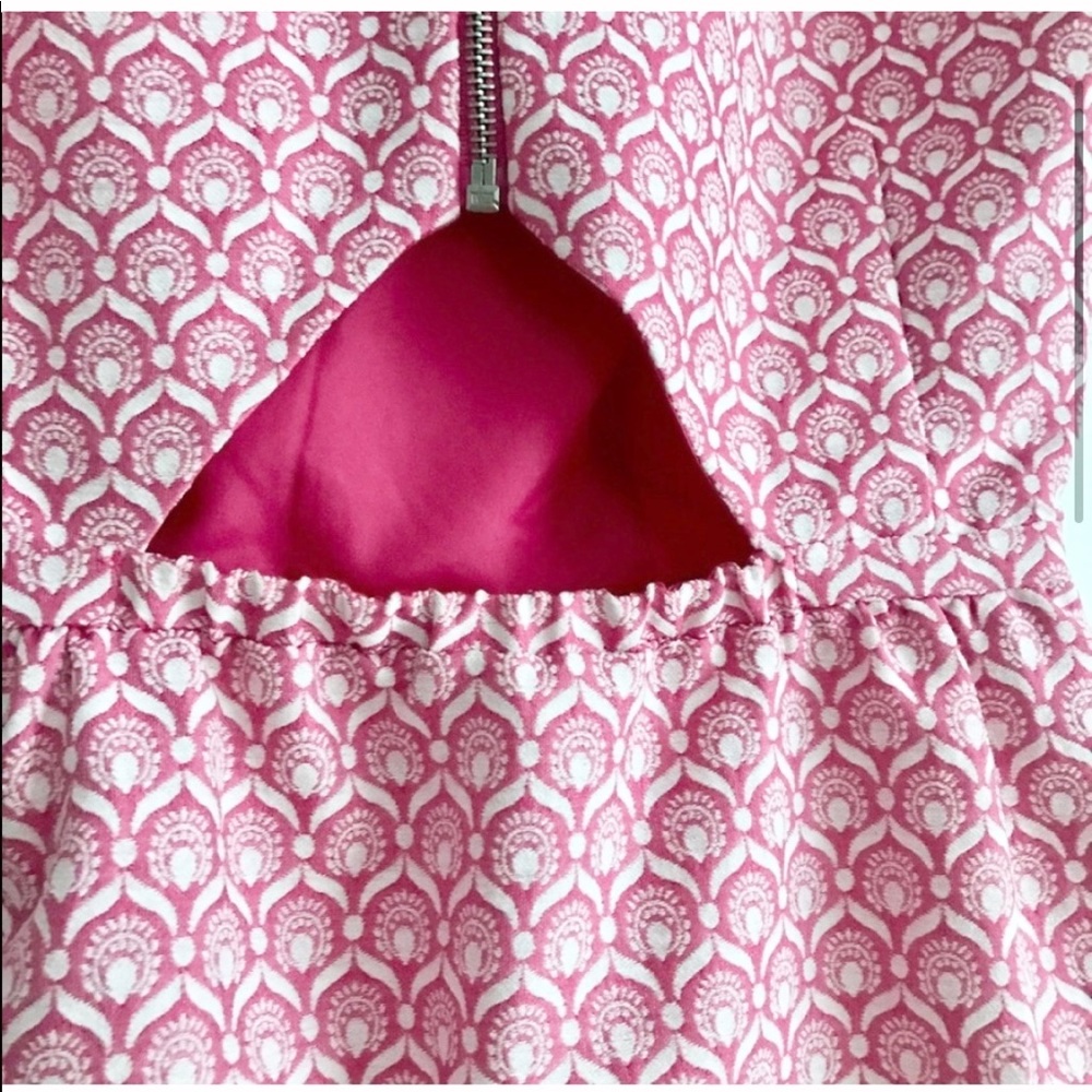 I Heart Ronson Pink White Sleeveless Keyhole Dress - Picture 5 of 9